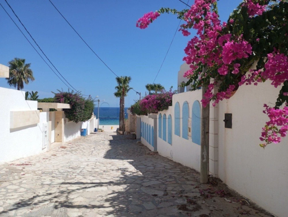 Rez-de-jardin S+1 75m2 d'une villa au bord de mer Chatt