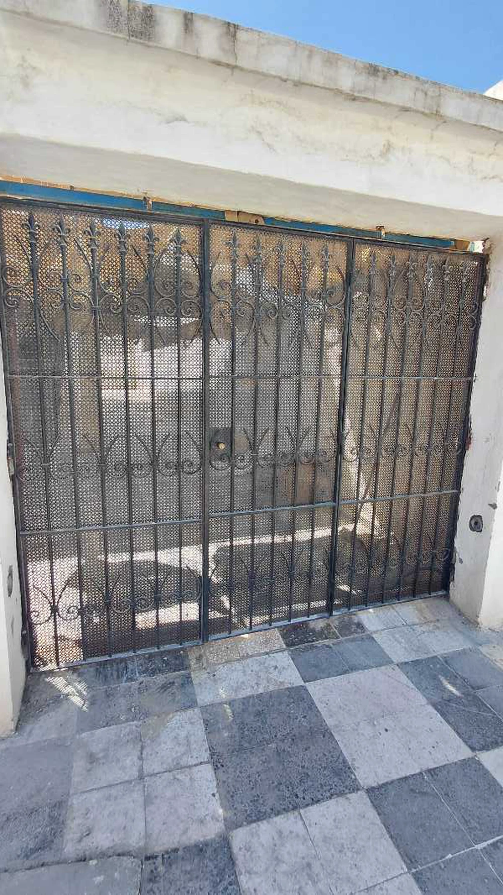 Porte de garage fer forgé