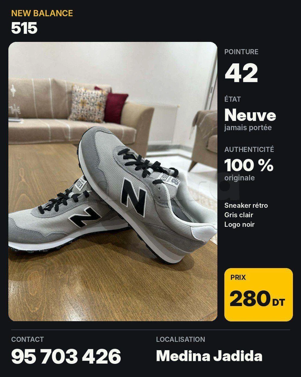 New Balance 515 pointure 42 neuve originale