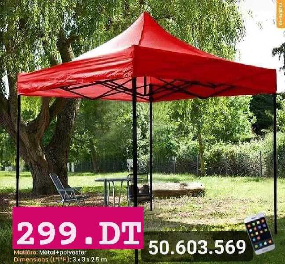 parasol tente ABRI pliable 3 x 3 h 230 tonnelle chapiteau camping plage voiture