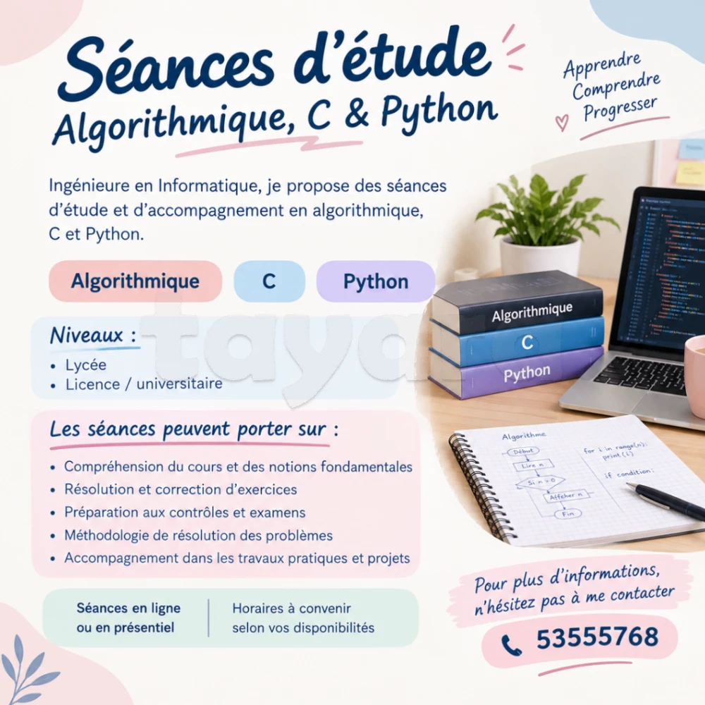 Séances d'étude – Algorithmique, C & Python