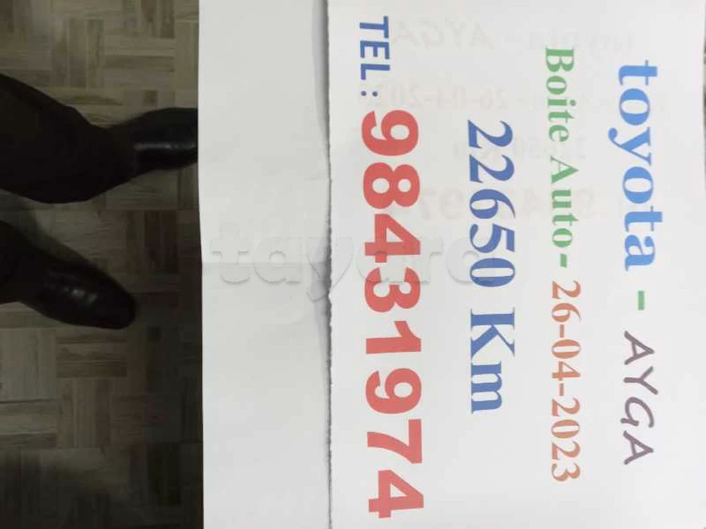 Carte voiture Toyota Aygo