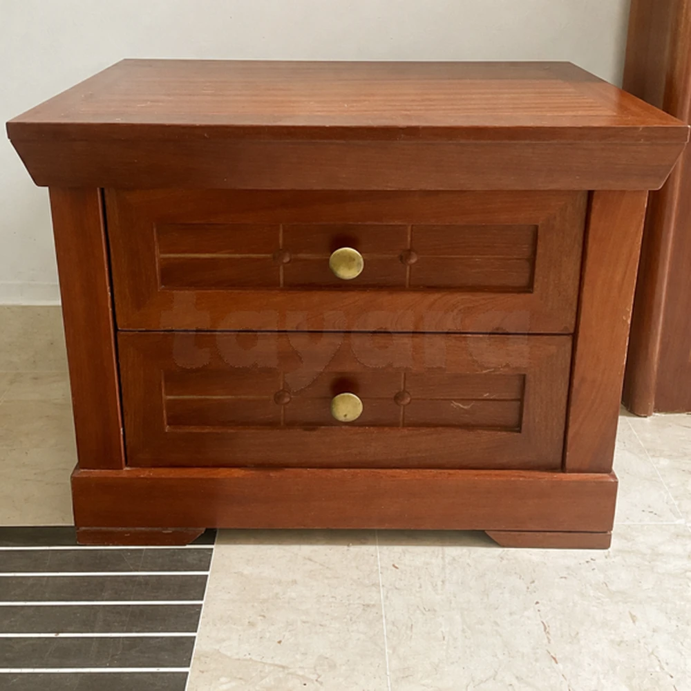 table de nuit en bois acajou