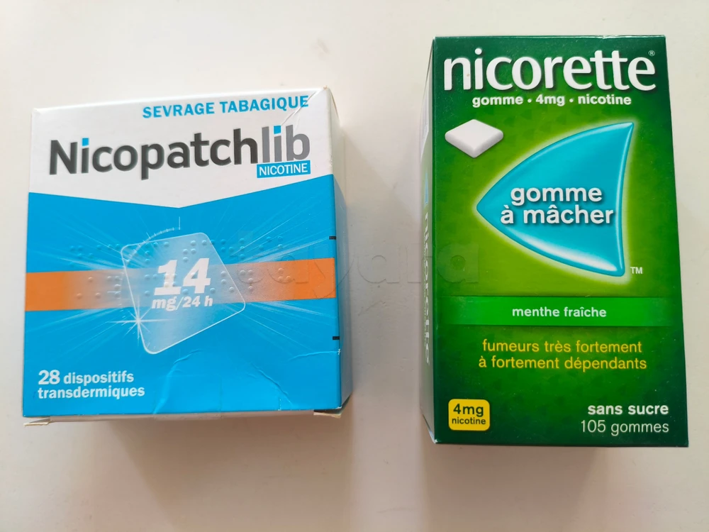 Patchs Nicotine 14 mg + Gommes Nicorette 4 mg