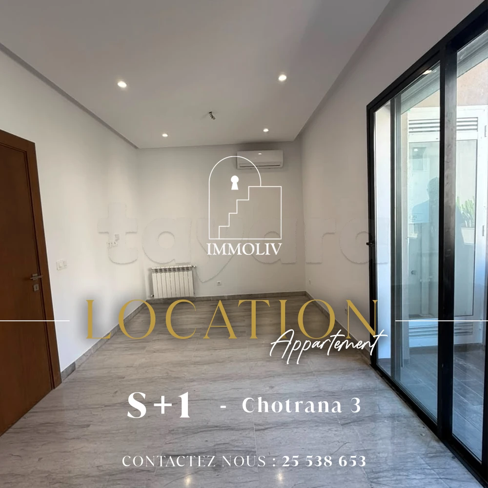 A louer un Appt S+1 à Chotrana 3