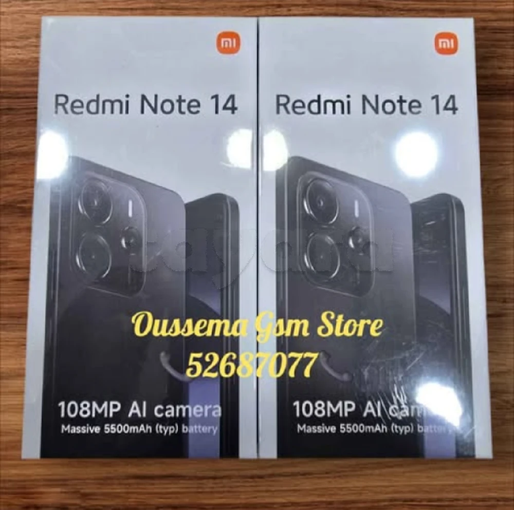 Xiaomi Redmi Note 14 Neuf cacheté Sous blister
Tél:52.687.077