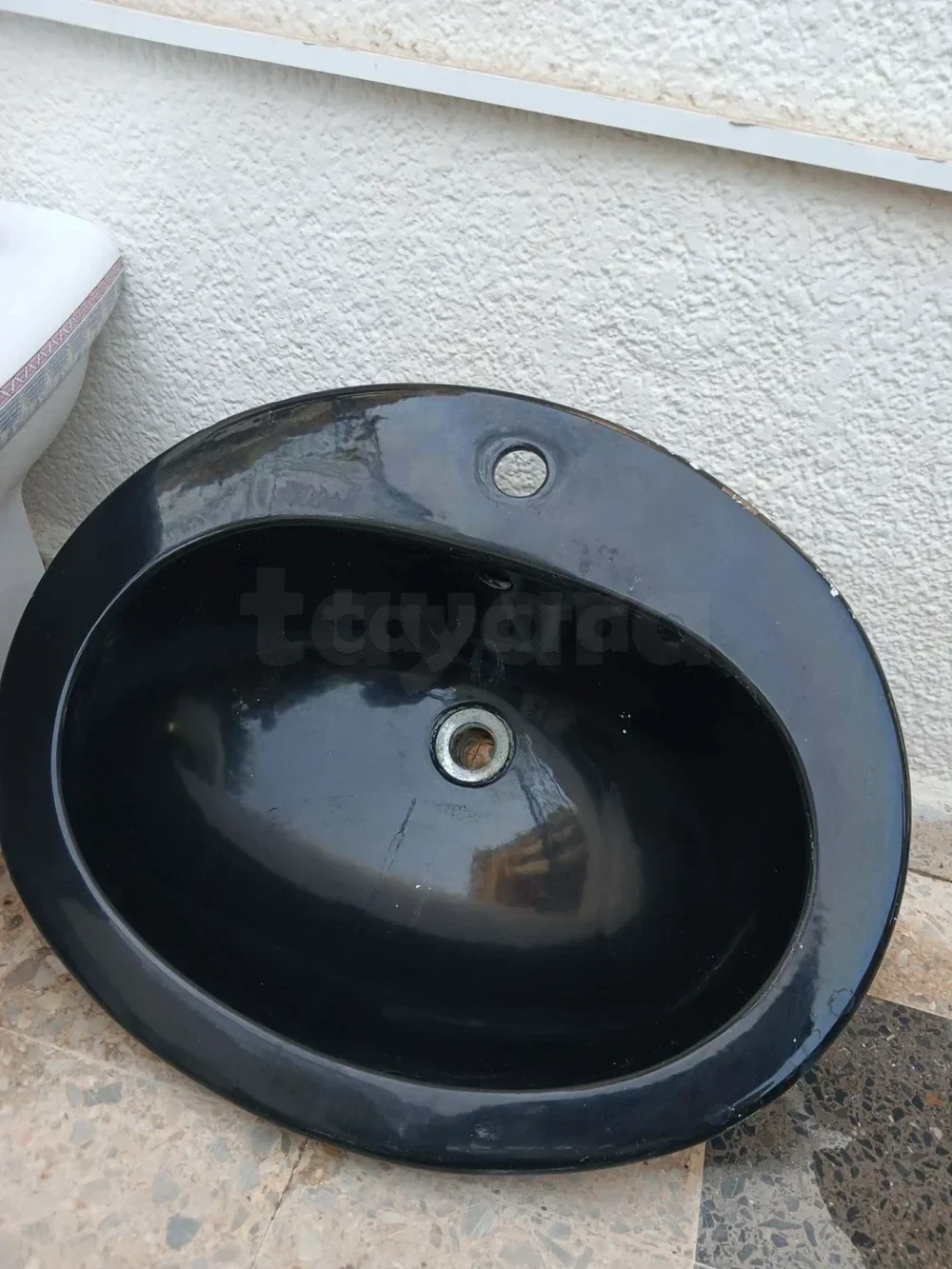 Lavabo céramique noir