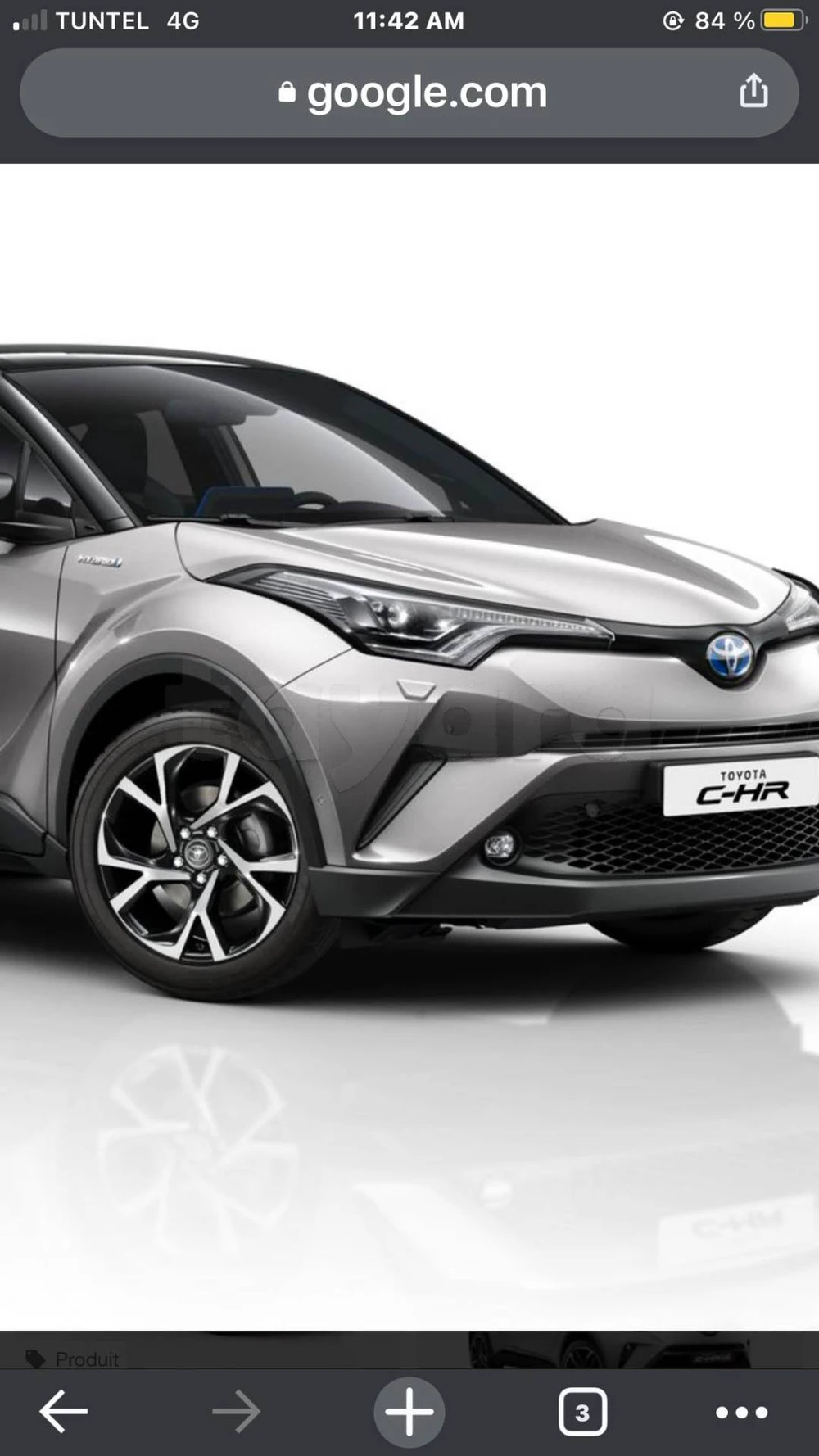 Carte voiture Toyota C-HR