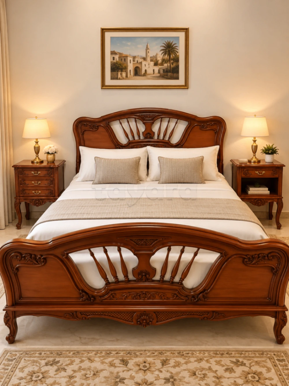 À VENDRE – Ensemble de meubles de chambre à coucher en bois sculpté