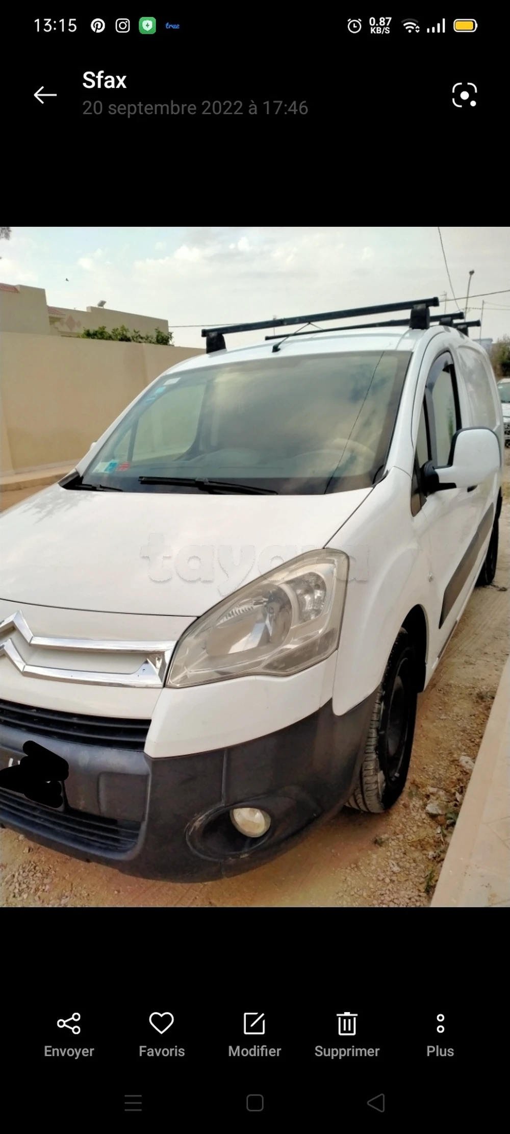 Carte voiture Citroen Berlingo