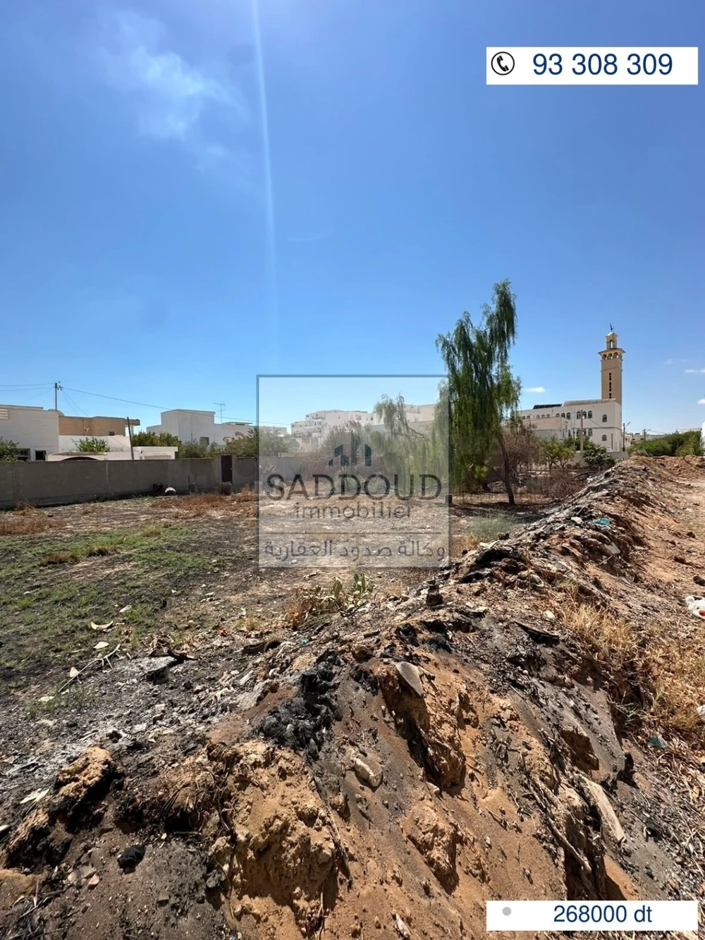🏡 Terrain 446 m à vendre – Route Aïn