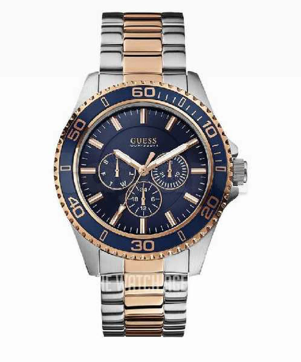 Guess
Blue/Rose gold colored steel Ø40 mm
Ref: W0172G3 Neuve jamais utilisé