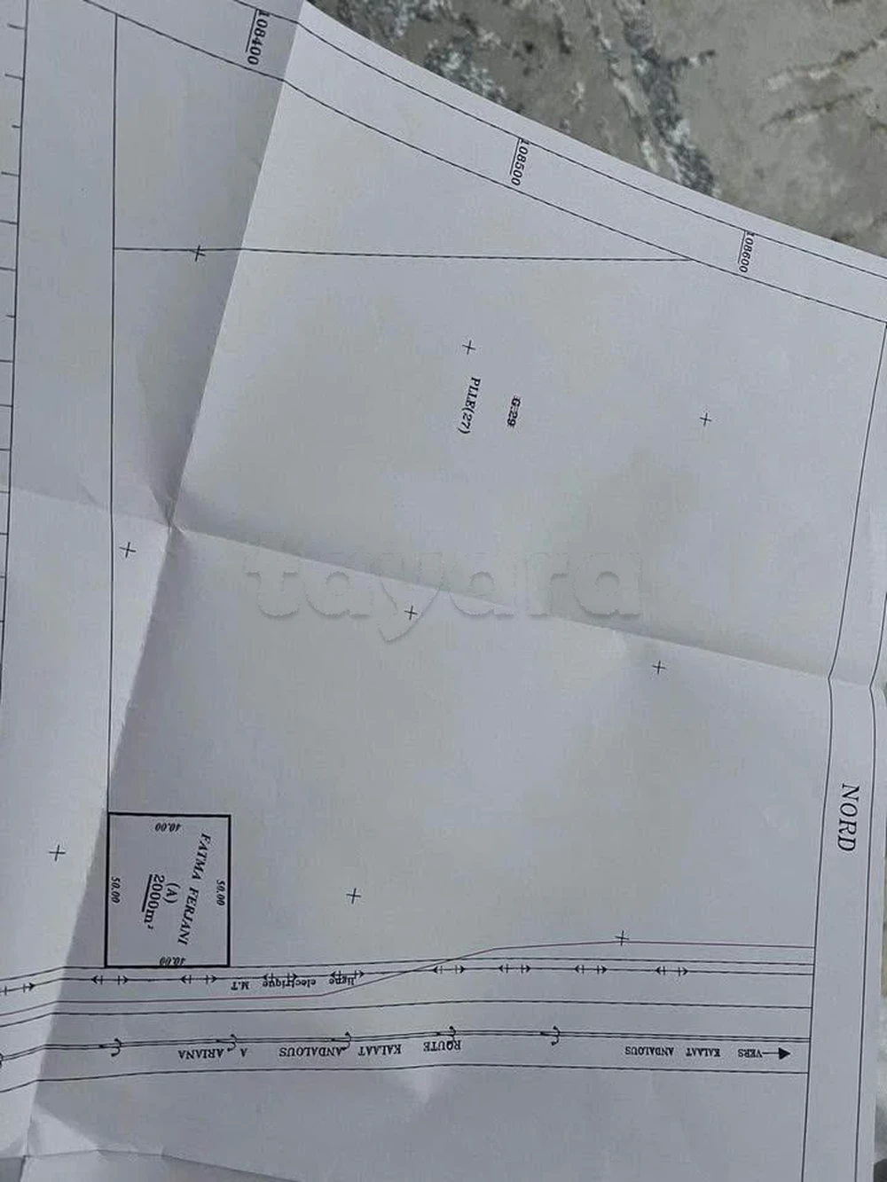 Tunis bay ارض2000م في الحسيان مقابل مشروع