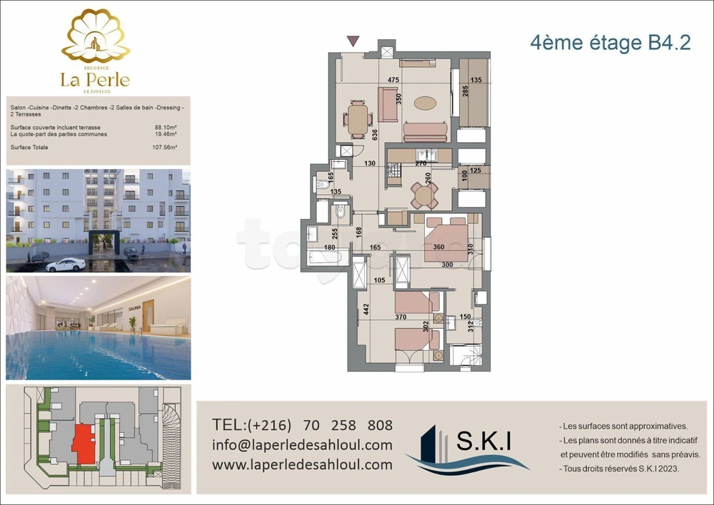 Prestigieux avec cet appartement S2 à Sahloul 4