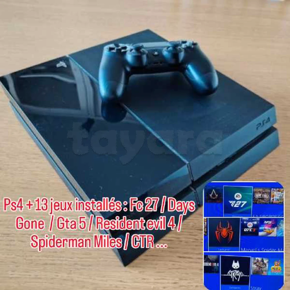 Ps4 paīché + 13 jeux installés + cables + 1 manette