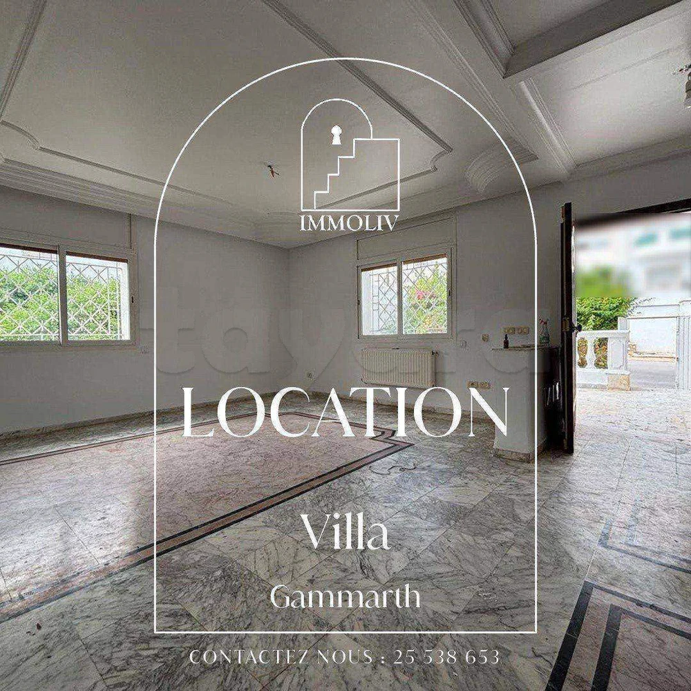 A louer une villa S+7 à Gammarth