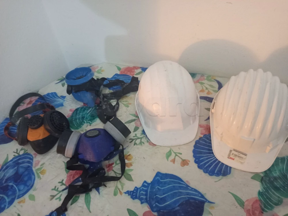 Casque de travail+ masque de protection