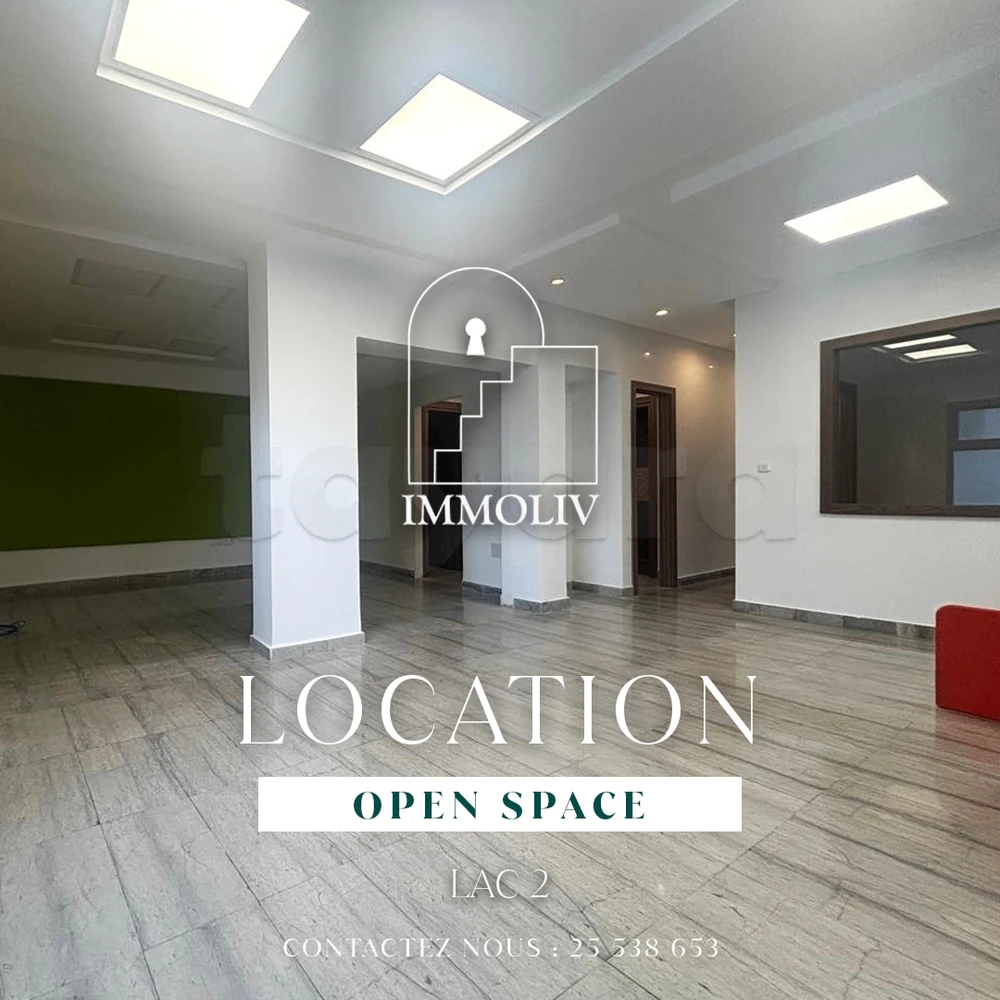 A louer un open space de 100m² au Lac 2
