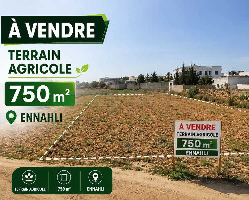 Terrain Ennahli 750 m²