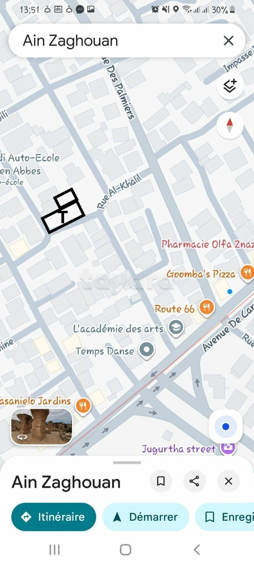 Vente terrain à Ain Zaghouane Sud - Tunis