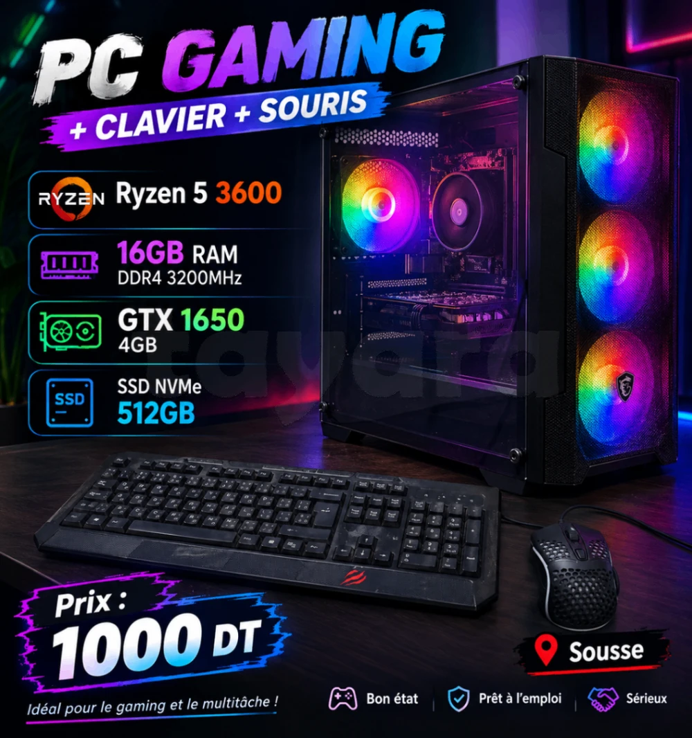 🔥 PC GAMING COMPLET – PRIX 1000 DT 🔥