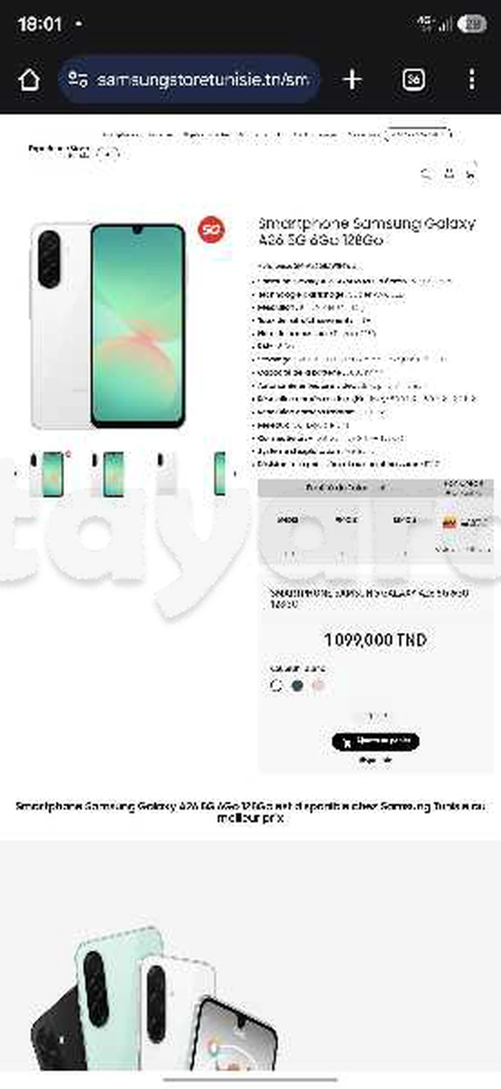 Samsung a26 5g 6/128