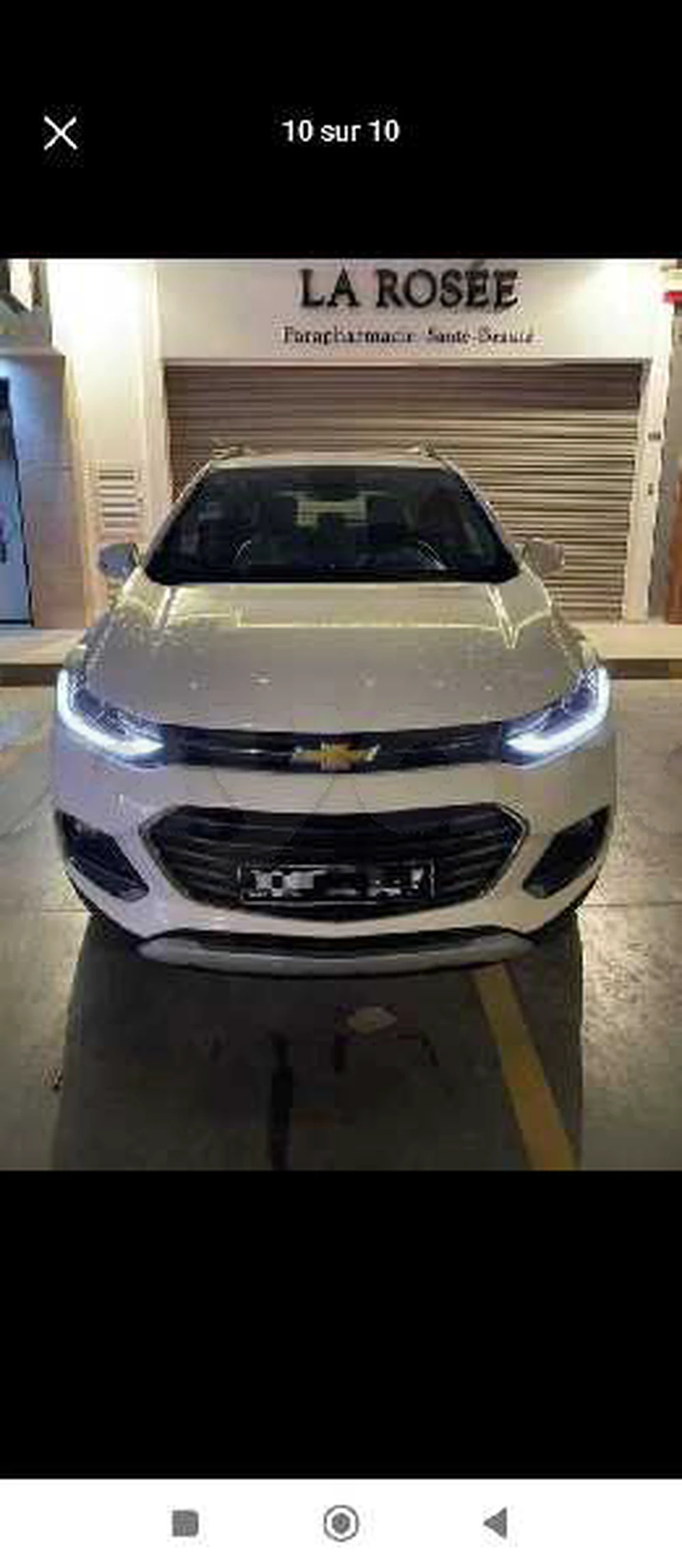 Carte voiture Chevrolet Tracker