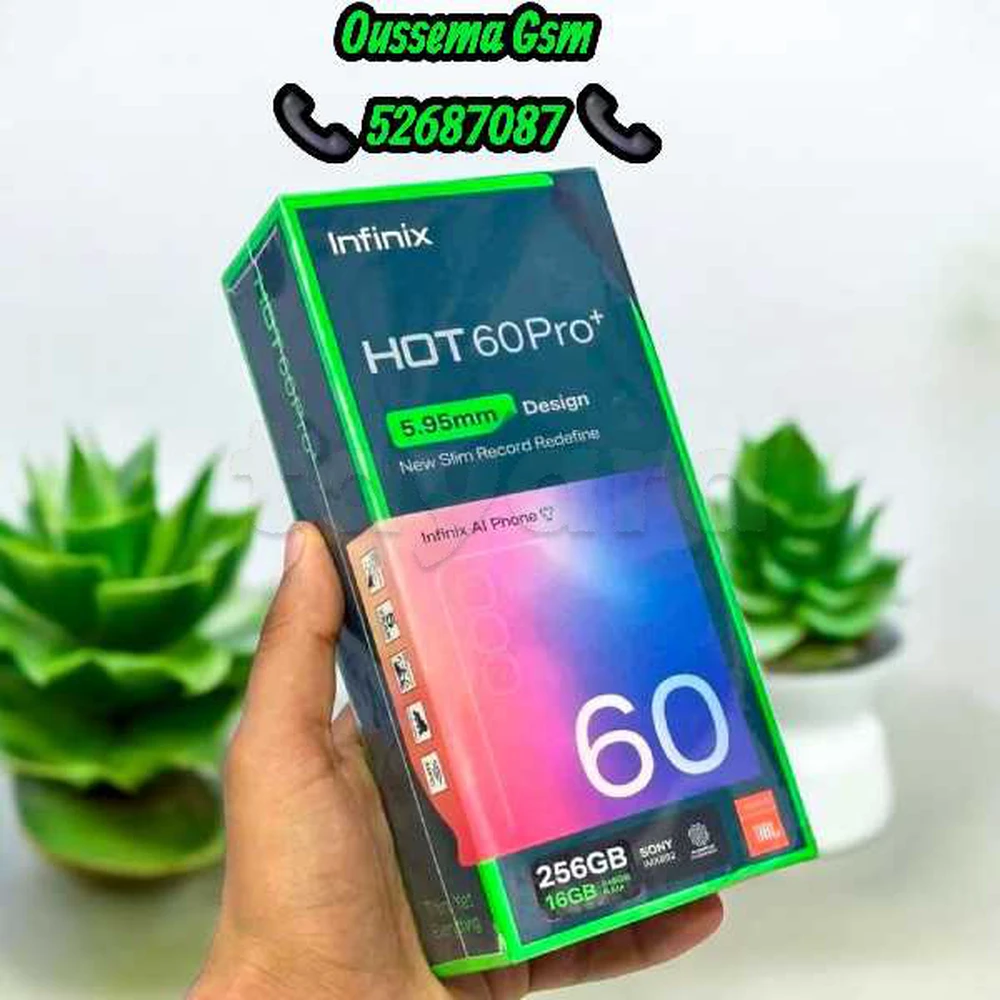 Infinix Hot 60 Pro Plus (8/256go) Neuf cacheté sous blister
Tél:52687077📞