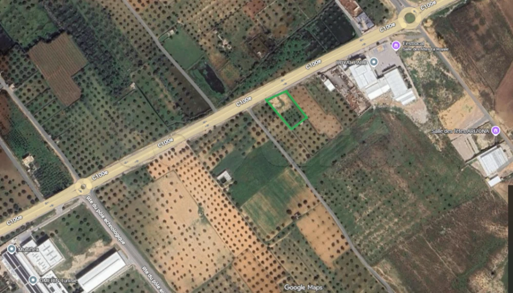 TERRAIN DE 2 880 m² À VENDRE – EMPLACEMENT STRATÉGIQUE SUR LA ROUTE PRINCIPALE MONASTIR – MESJED AÏSSA