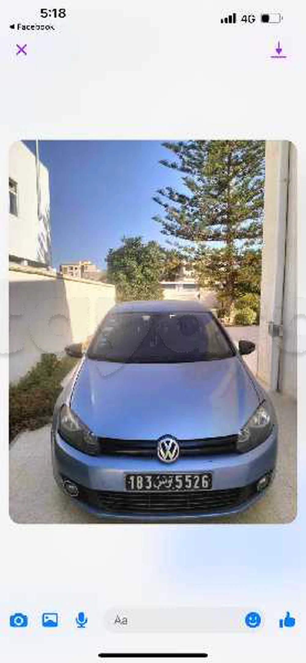 Carte voiture Volkswagen Golf 6