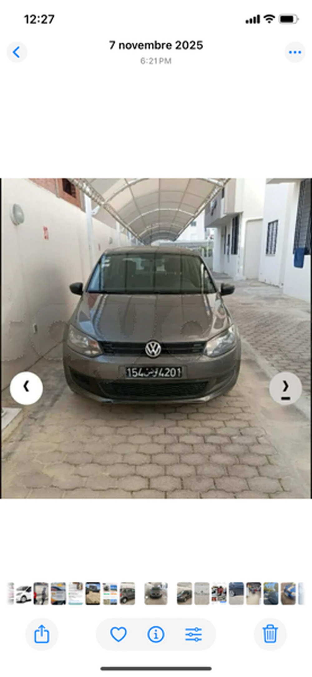 Carte voiture Volkswagen Polo