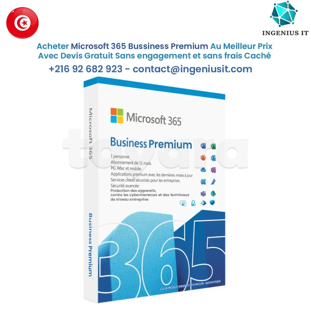 Prix Microsoft 365 Business Premium Tunisie