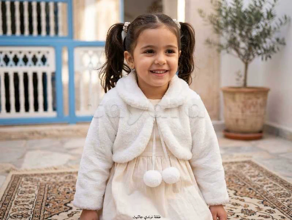 une veste blanc pour petite fille