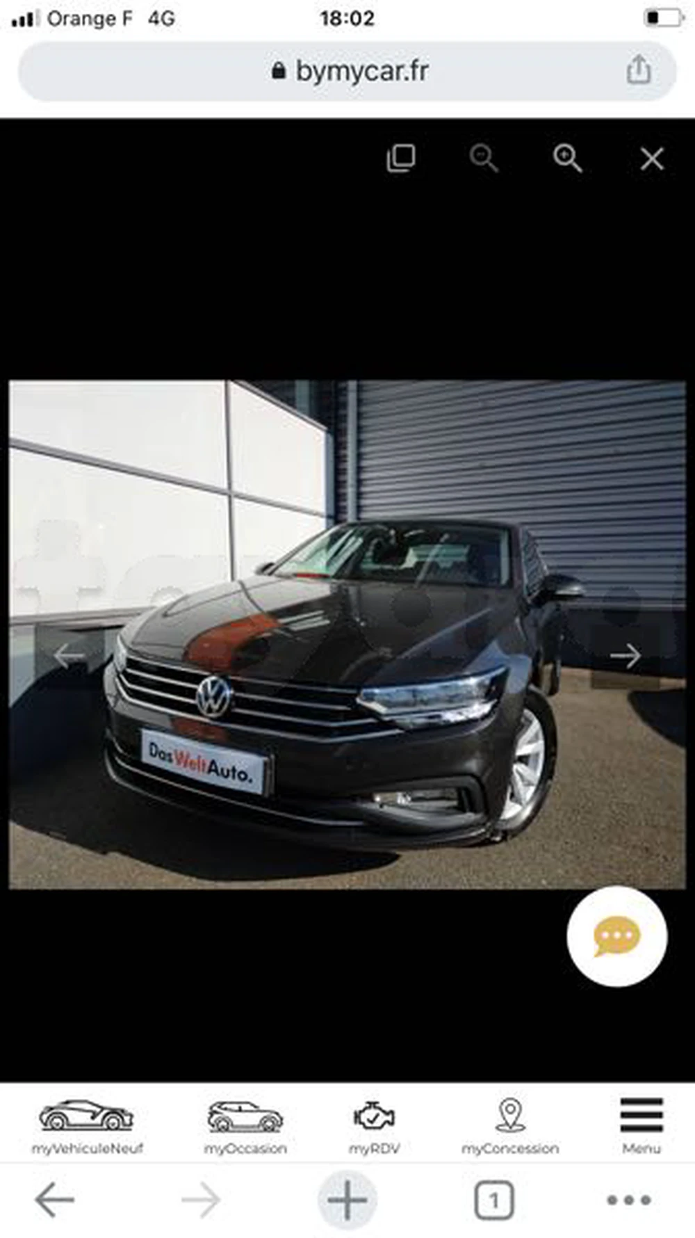 Carte voiture Volkswagen Passat