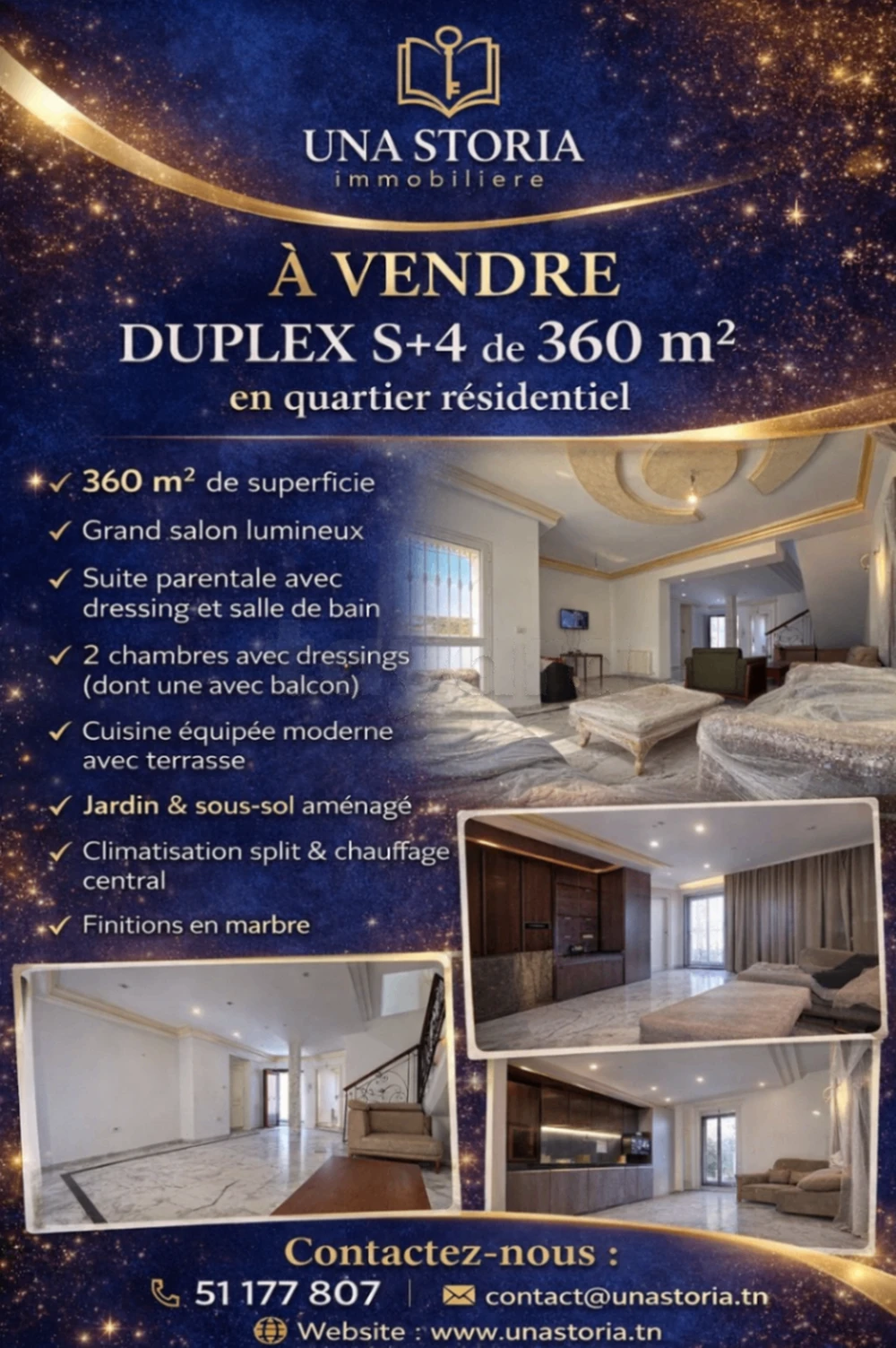 Duplex en S+4 pour la vente  à La Soukra, Chotrana 2