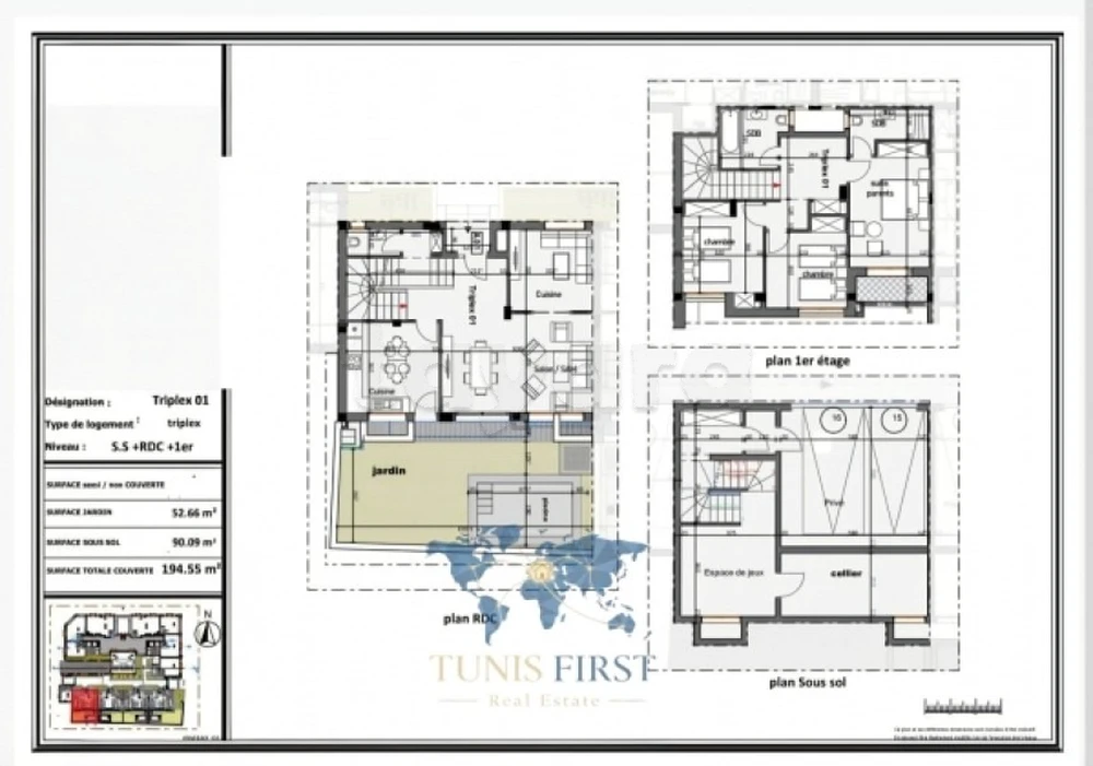 A Vendre Triplex à Ain Zaghouan Nord