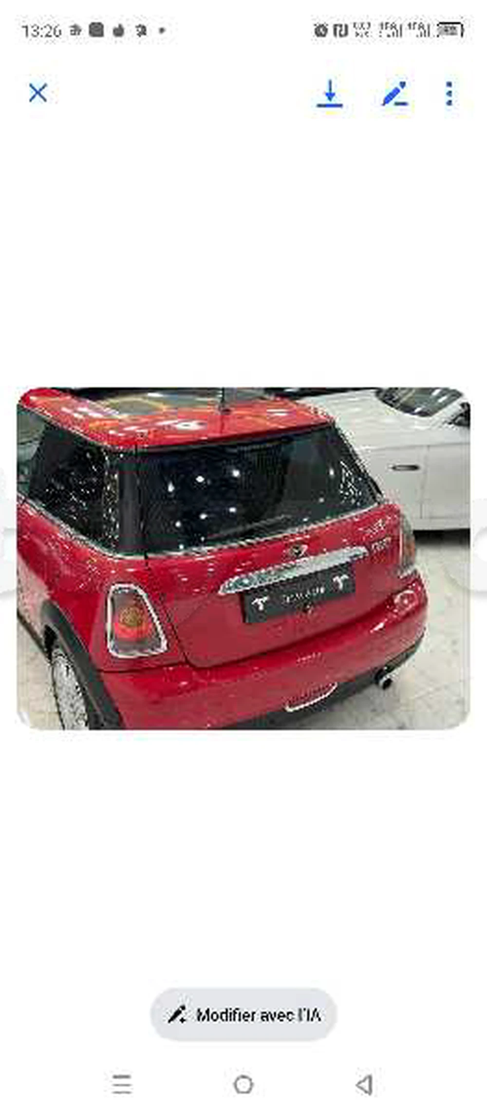 Carte voiture Mini Cooper