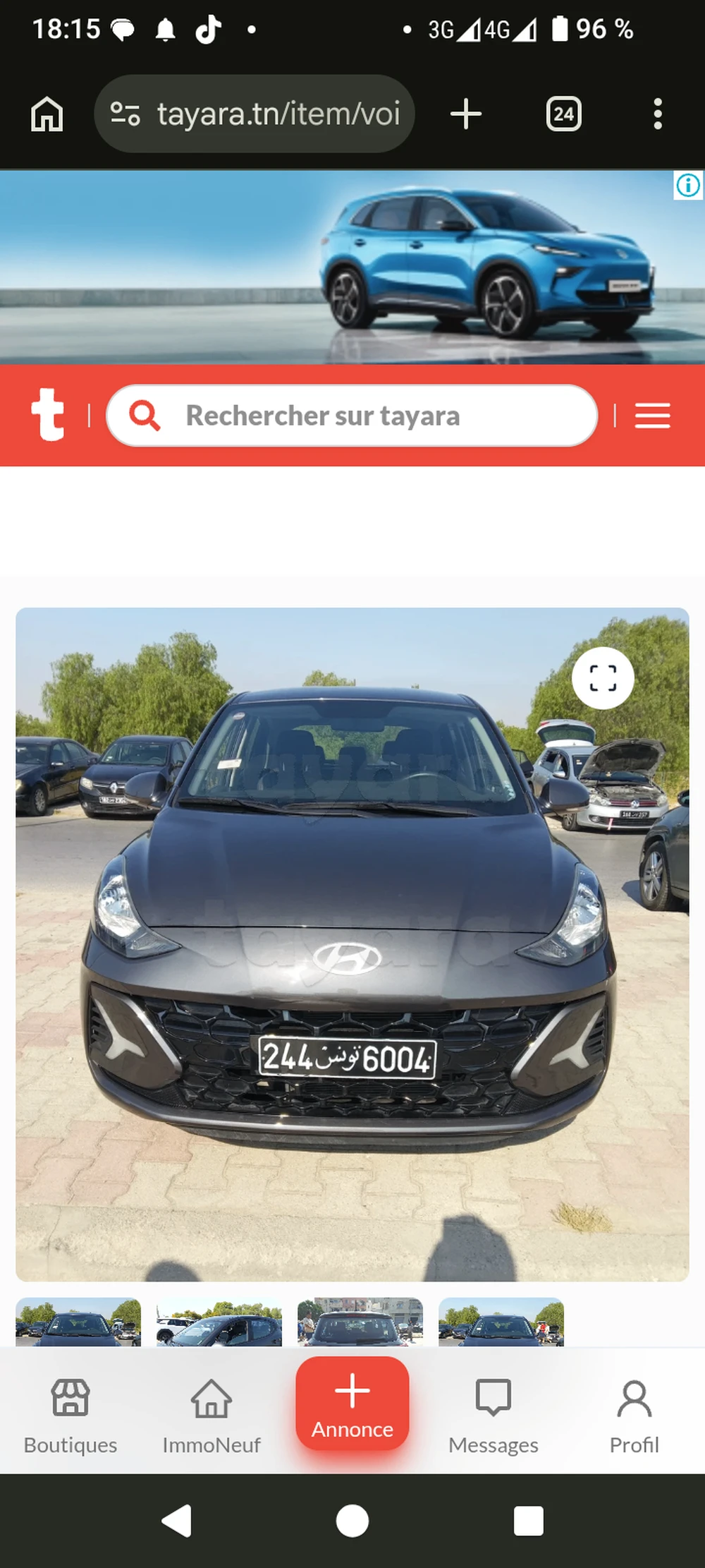 Carte voiture Hyundai i10