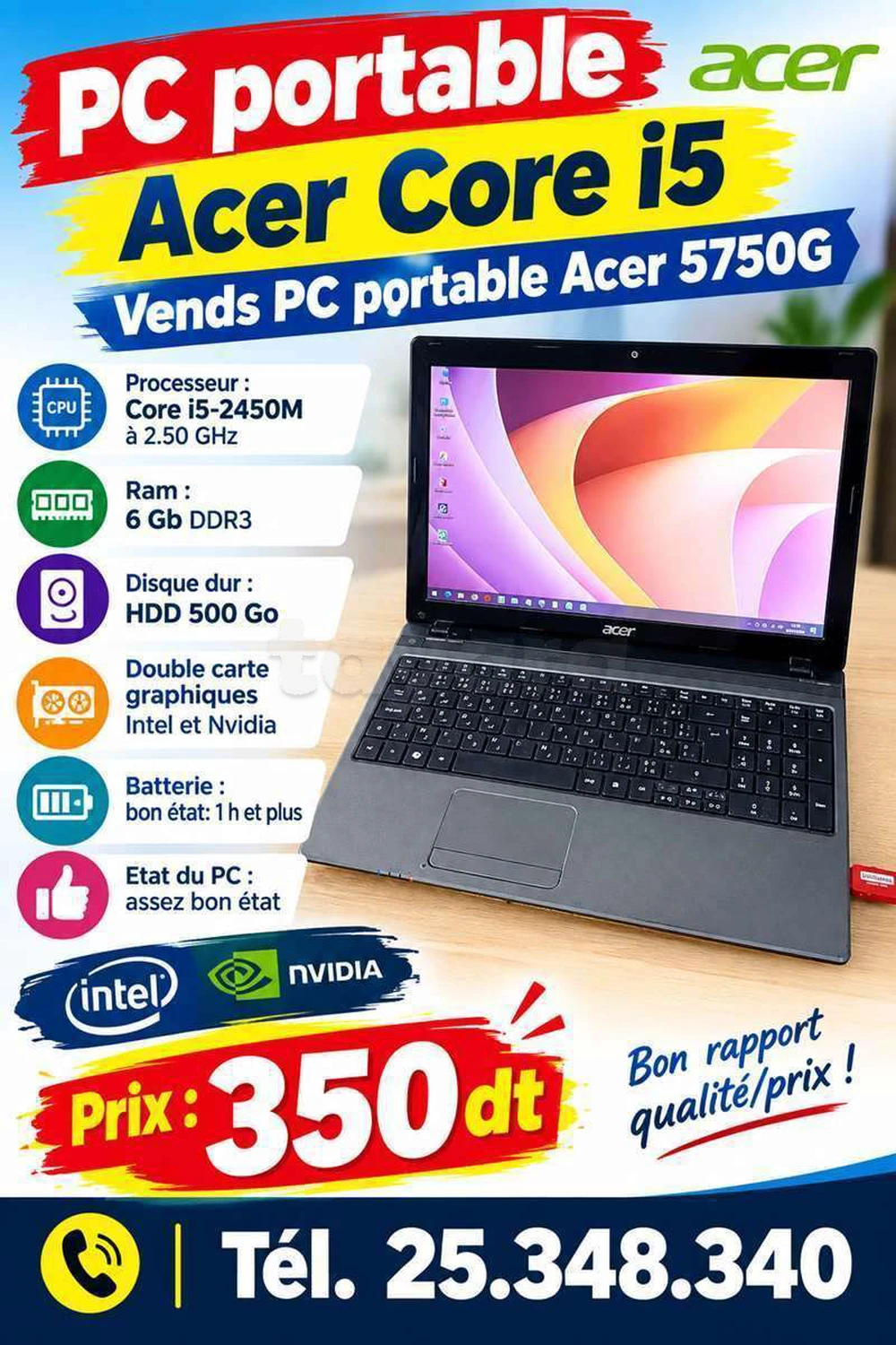 PC portable Acer Core i5