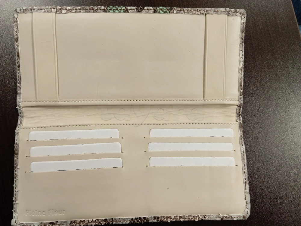 Porte chéquier et porte carte python pour femme