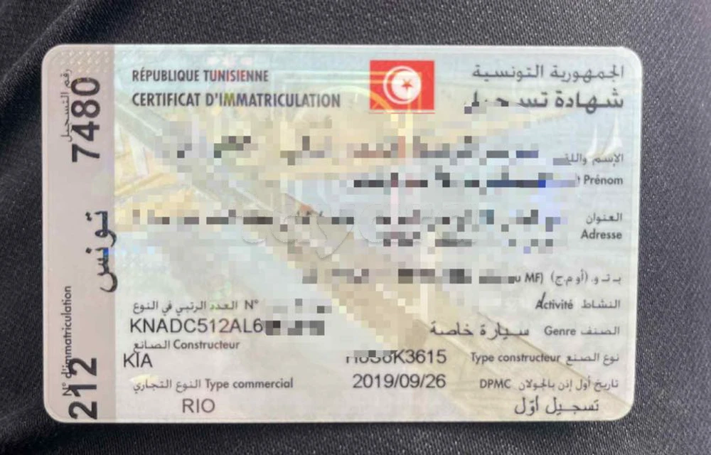 Carte voiture Kia Rio