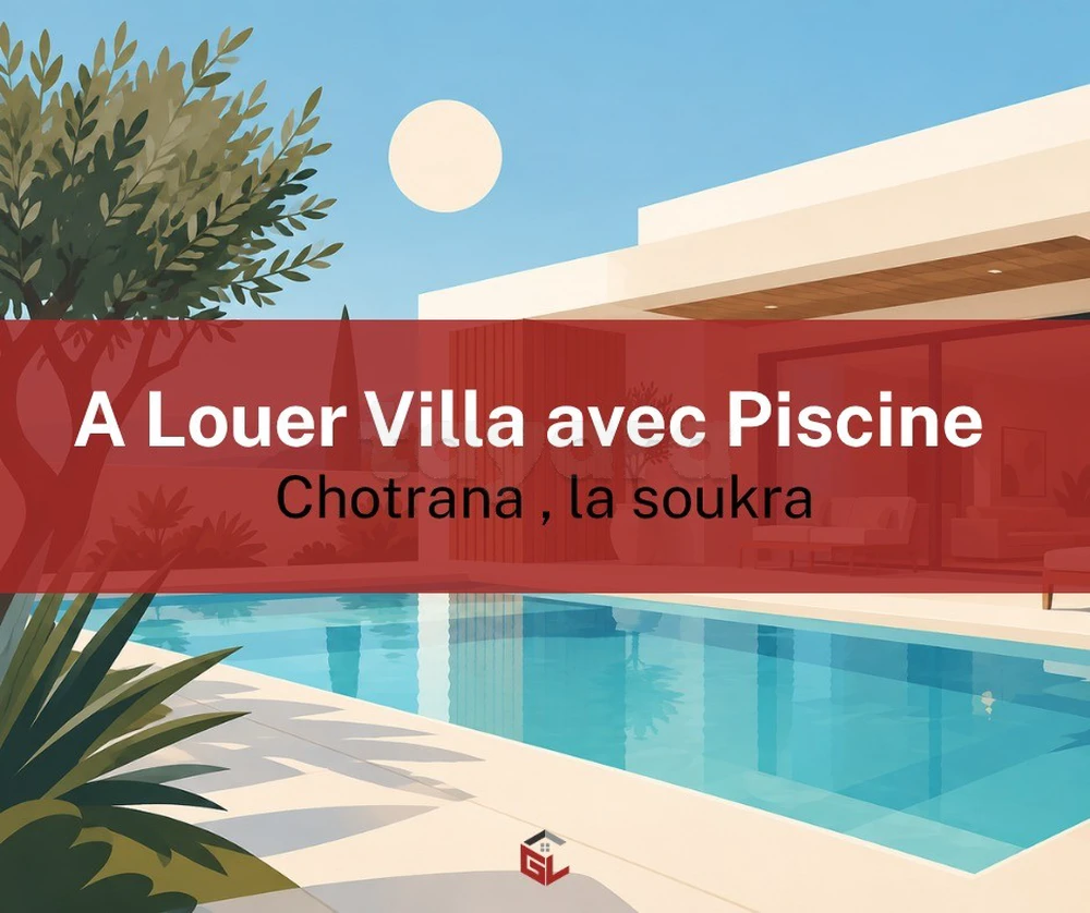 A Louer Villa avec Piscine à Chotrana