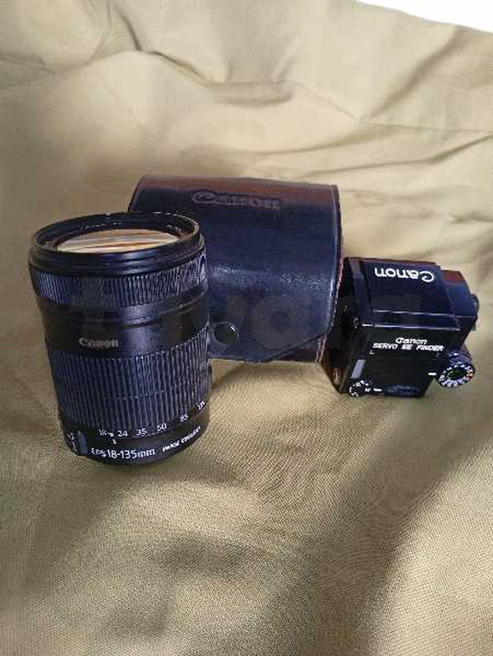 Objectif et servo finder canon