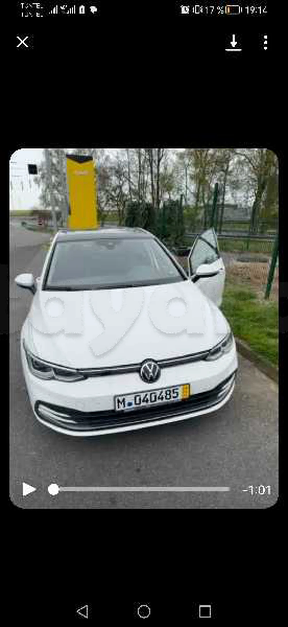 Carte voiture Volkswagen Golf