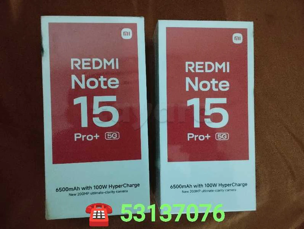 Redmi Note 15 pro plus 5G/ Paquet fermé. Validé ☑️
➖ 8/256=1200 dt
➖12/256 =1300 dt
➖12/512 =1350dt
🔶COULEUR :Noir/ bleu/Marron ➡️vente en ligne ☎️53137076 dispo à Ariana /Tunis centre ville🚛Livraison sur tout la Tunisie 🚚🇹🇳⛔Echange : Non