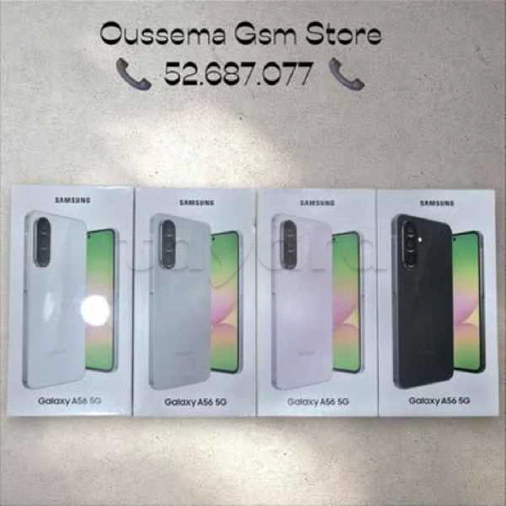 Samsung Galaxy A56 5G {8/256go} cacheté Sous blister 
Tél:52687077