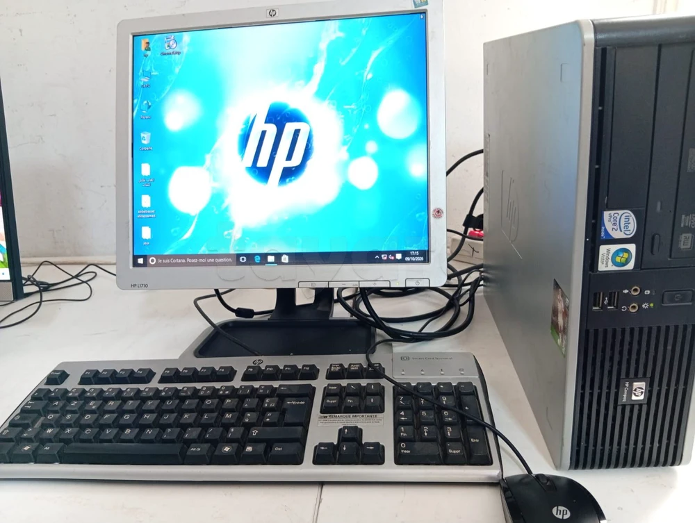 PC Bureau HP Compaq Complet / Intel Core 2 Duo 3.16 GHz / 4 Go RAM / Windows 10 Pro