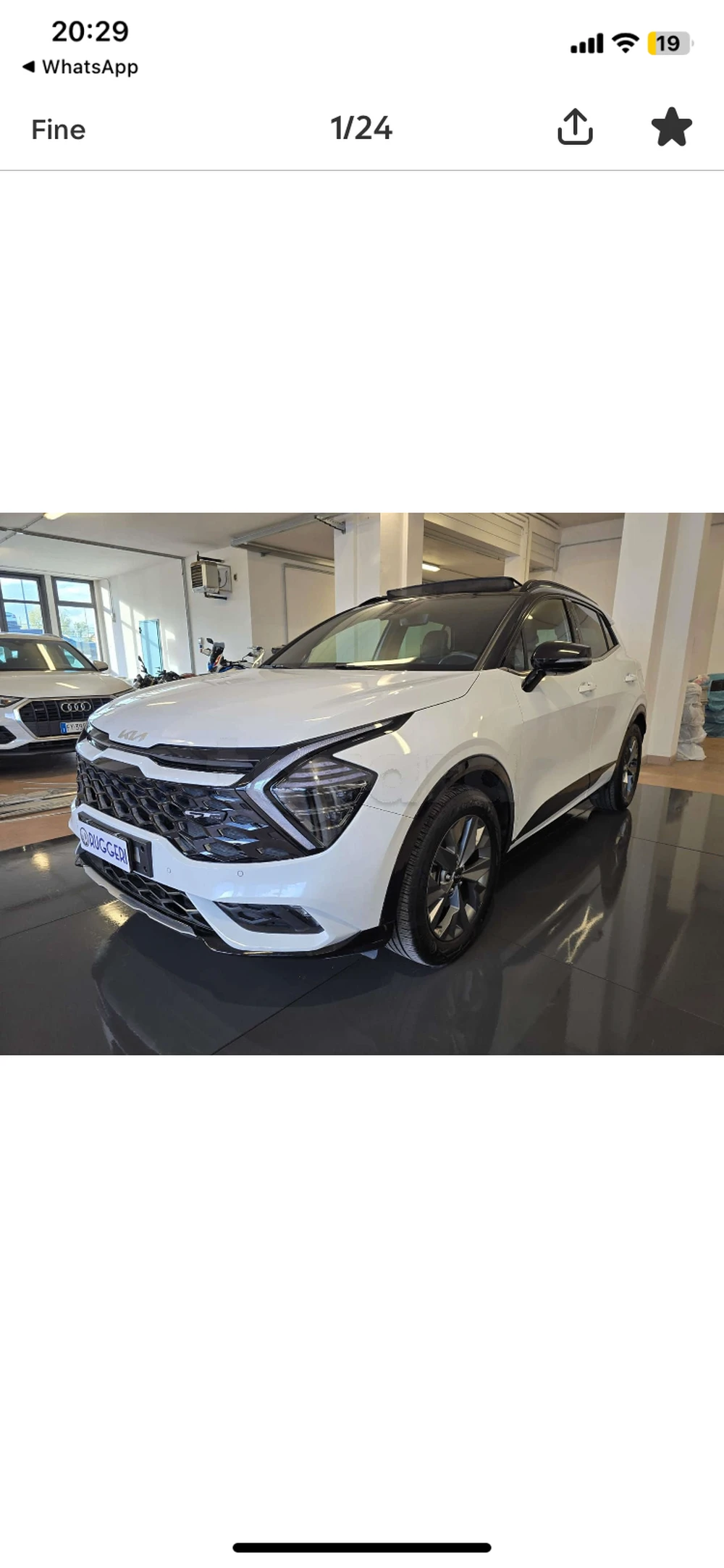 Carte voiture Kia Sportage