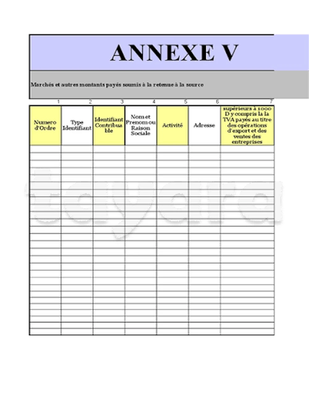 Declaration employeur