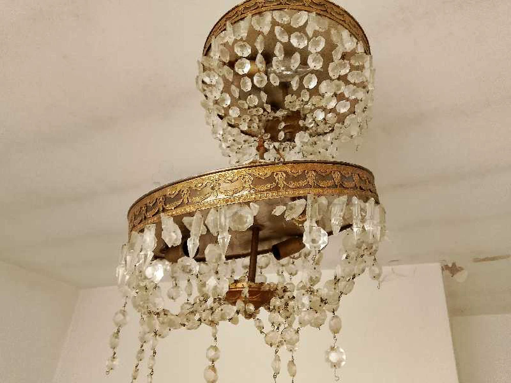 2 lustre antique en cuivre vintage